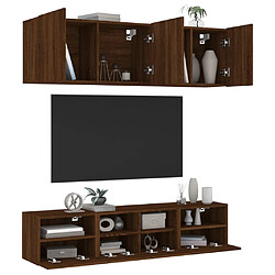 vidaXL Unités murales TV 5 pcs chêne marron bois d'ingénierie