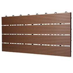 Acheter Ecd Germany WPC carreaux de sol 60x30cm 3m² aspect de bois jardin piscine patio marron clair