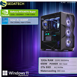 Sedatech PC Gamer • Intel i5-14400F • RTX4070 Super • 32Go DDR5 • 2To SSD M.2 • Windows 11