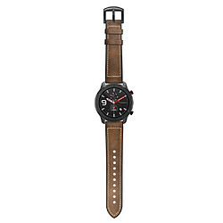 Avis Bracelet en cuir véritable marron pour votre Huami Amazfit GTR 42mm