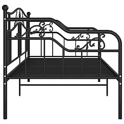 Acheter vidaXL Cadre de canapé-lit sans matelas noir métal 90x200 cm