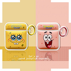 GUPBOO Airpods Coque Housse Étui Protecteur Compatible pour AirPods 3-SpongeBob SquarePants envoie de grandes stars mignonnes