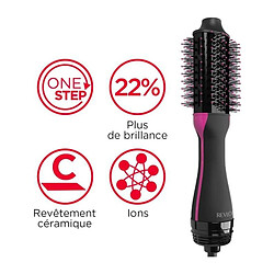 REVLON RVDR5282UKE - Seche-cheveux volumisant One Step - Cheveux courts a mi longs - Brosse ovale - Poils mixtes - 3 reglages