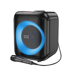 Yonis Enceinte Bluetooth 5.1 RGB Avec Microphone Filaire Supporte Carte TF AUX