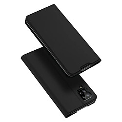 Dux Ducis Etui en PU série skin pro avec support et porte-cartes noir pour votre Samsung Galaxy A12 5G