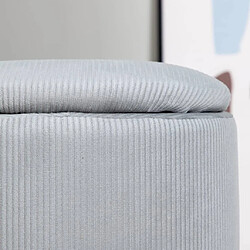 Venture Home Pouf Limpen 32x32x40 cm Velours côtelé Gris pas cher