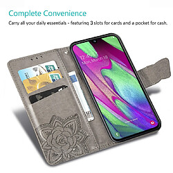 Acheter Wewoo Housse Coque Étui en cuir à rabat horizontal Butterfly Love Flowers pour Galaxy A40avec porte-cartes et porte-cartesainsi que porte-monnaie et lanière violet clair