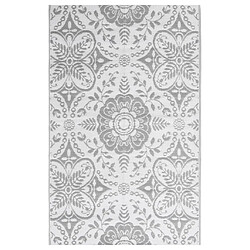 vidaXL Tapis d'extérieur Gris clair 140x200 cm PP