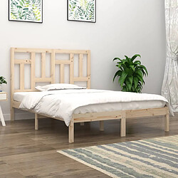 vidaXL Cadre de lit sans matelas 120x190 cm bois massif 