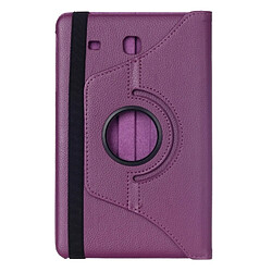 Avis Wewoo Housse Étui Violet pour Samsung Galaxy Tab E 9.6 Litchi Texture en cuir de rotation de 360 degrés avec support multifonctionnel