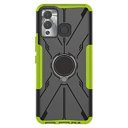 Coque en TPU 2-en-1, anti-chutte avec béquille pour votre Infinix Hot 12 Play 4G - vert