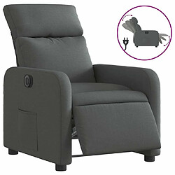 Maison Chic Fauteuil Relax pour salon, Fauteuil inclinable électrique Gris foncé Tissu -GKD97636