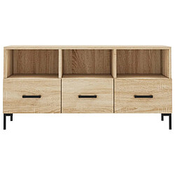 Maison Chic Meuble TV scandinave - Banc TV pour salon chêne sonoma 102x36x50 cm bois d'ingénierie -MN29626 pas cher