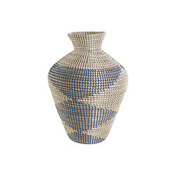 Vase DKD Home Decor 35 x 35 x 50 cm Naturel Bleu Herbier marin méditerranéen