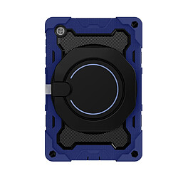 Coque en silicone anti-poussière avec béquille rotative à 360° bleu marine pour votre Lenovo Tab M10 HD Gen 2