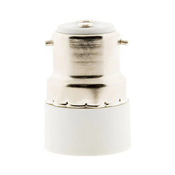 Avis Adaptateur de douille culot pour ampoules - fiche mâle B22 vers fiche femelle E14 - blanc - Zenitech