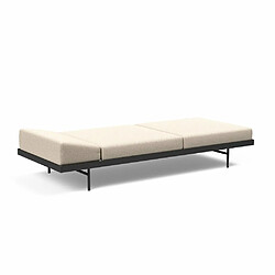 Avis Inside 75 INNOVATION LIVING Canapé design PURI convertible lit 195*80 cm tissu Argus Natural avec table noyer