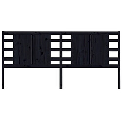 Avis Maison Chic Tête de lit scandinave pour lit adulte,Meuble de chambre Noir 206x4x100 cm Bois massif de pin -MN81534