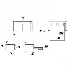 Acheter Inside 75 Canapé lit 2-3 places MASTER convertible EXPRESS 120 cm Tweed Cross rose MATELAS 18 CM INCLUS