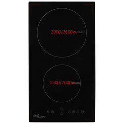 vidaXL Plaque de cuisson à induction 2 brûleurs Contrôle tactile 3500W