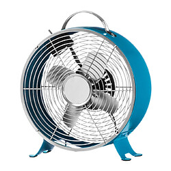 Portable Retro Desk Fan with 2 Speeds, Blue