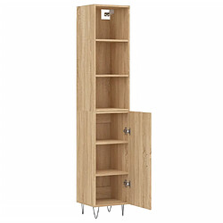 Avis vidaXL Buffet haut Chêne sonoma 34,5x34x180 cm Bois d'ingénierie