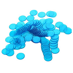 100pcs Plastique Bleu Jetons De Bingo 3cm