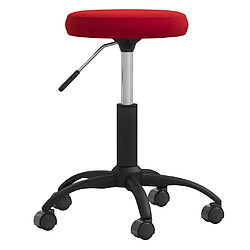 vidaXL Tabouret de massage Velours Rouge bordeaux