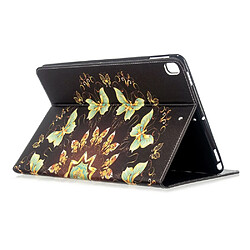 Acheter Etui en PU impression de motifs avec support papillon d'or pour votre Apple iPad 10.2 (2019)