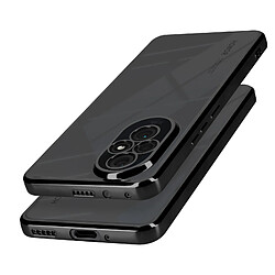 Avizar Coque pour Honor 200 Pro Dos Transparent Contour effet Chromé Noir