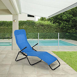 Ahd Amazing Home Design Lit de plage et de jardin pliant en acier Pasha, Couleur: Bleu