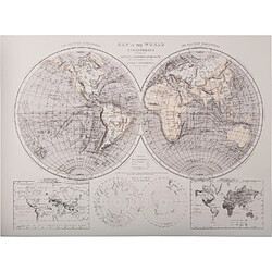 Atmosphera, Createur D'Interieur Toile murale impression Monde - L. 58 x H. 78 cm - Marron