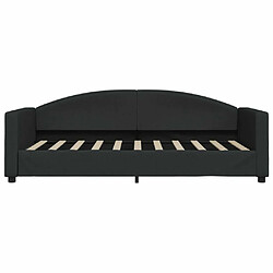 Avis Maison Chic Lit de jour, Lit de repos pour Salon Chambre,Canapé-lit,Lit d'invité noir 90x190 cm tissu -MN53390