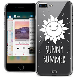 Caseink Coque Housse Etui Apple iPhone 8 Plus (5.5 ) [Crystal Gel HD Collection Summer Design Sunny Summer - Souple - Ultra Fin - Imprimé en France]