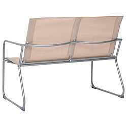 Acheter Maison Chic Salon de jardin 4 pcs - Table et chaises d'extérieur - Mobilier/Meubles de jardin Moderne Tissu et acier Crème -MN39613