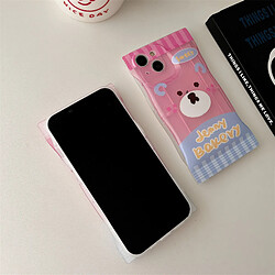 GUPBOO Étui pour iPhone13 Mignon blush ours fille étui de téléphone portable bonbons créatif