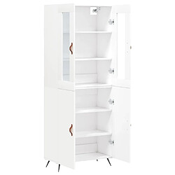 Avis vidaXL Buffet haut Blanc 69,5x34x180 cm Bois d'ingénierie