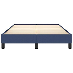 Maison Chic Lit adulte - Lit simple Cadre de lit,Structure du lit Contemporain Bleu 120 x 200 cm Tissu -MN68371 pas cher