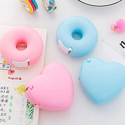 Acheter Wewoo Gadget Distributeur de ruban en plastique forme de cœur mignon Donut créatif Découpeur de décoratif Kids Office School Supplies rose