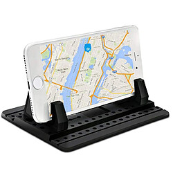 Support de téléphone portable de voiture avec brosse de ventilation, support de téléphone portable de voiture universel en silicone anti-dérapant tapis de montage GPS pour téléphone portable de véhicule