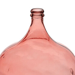 BigBuy Home Bouteille Décorative 36,5 x 36,5 x 56 cm Rose verre recyclé pas cher