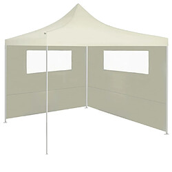 vidaXL Paroi latérale de belvédère avec fenêtres 6x2 m Crème