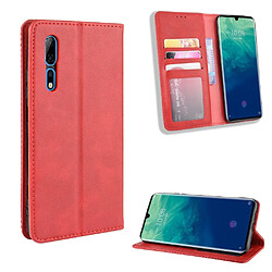 Etui en PU style vintage avec support rouge pour votre ZTE Axon 10 Pro/Axon 10 Pro 5G/A2020 Pro