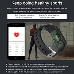 Wewoo Bracelet connecté Smartwatch Fitness Tracker 0,66 pouces OLED à puce, IP67 Étanche, Mode Sport Support / Moniteur de Fréquence Cardiaque Continue / de Sommeil / Rappel d'Information Noir pas cher