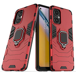 Htdmobiles Coque pour Oppo Reno 8 Lite 5G / OnePlus Nord N20 5G - housse etui rigide anti choc + verre trempe - ROUGE