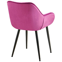 Acheter Decoshop26 Chaise de salle à manger x1 design et moderne assise en velours violet et pieds en métal noir 10_0001494