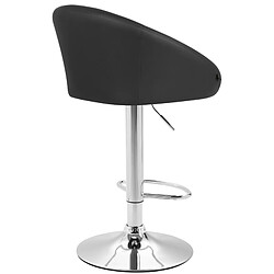 Acheter Decoshop26 Lot de 2 tabourets de bar chaises hautes design moderne en PVC noir et métal chromé 10_0004347