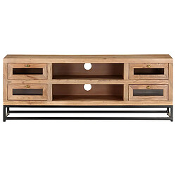 vidaXL Meuble TV 110x30x40 cm Bois d'acacia massif