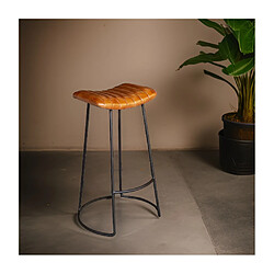 Avis Antic Line Creations Tabouret de bar assise cuir Texas.