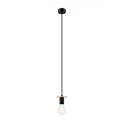 Lumière Suspension design Angelina Métal,bois Noir 1 ampoule 97cm